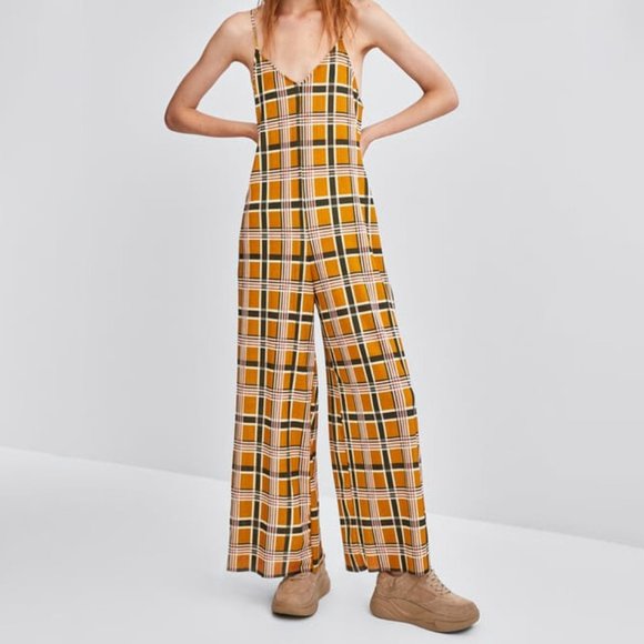 Zara Pants - Zara Flowy Mustard Jumpsuit